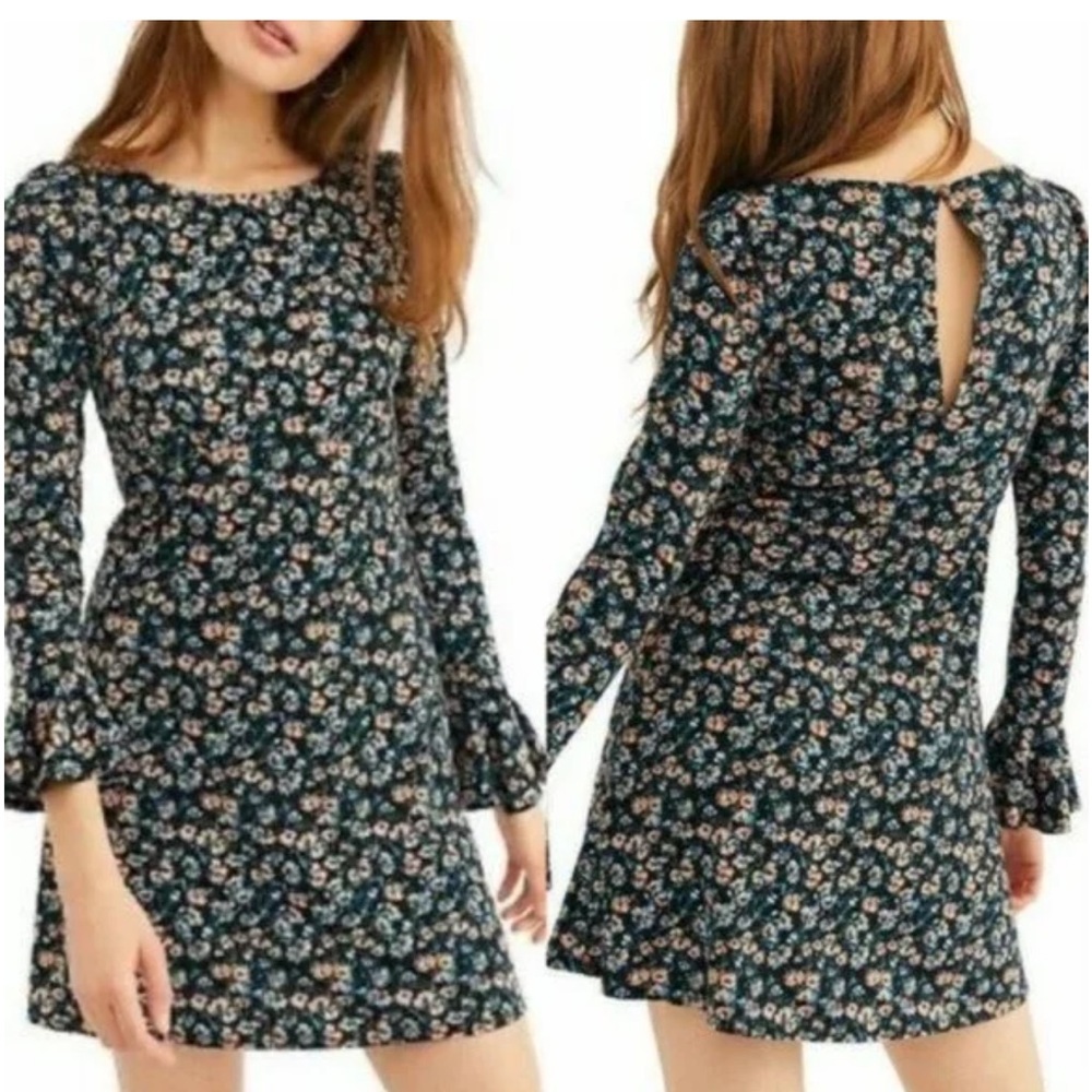 Free People Say Hello‎ Mini Floral Dress. Size Small